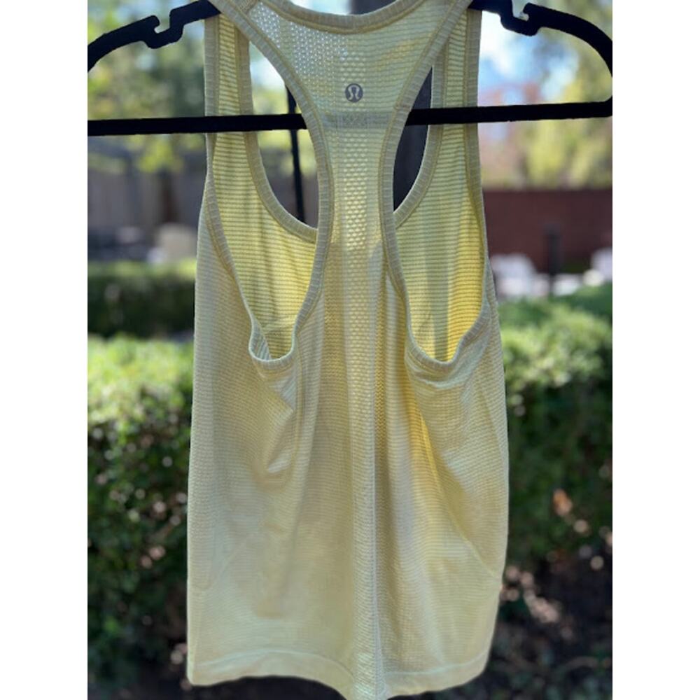 Lululemon Swiftly Tech Racerback Race Length Heathered Sheer Lemon Size 6